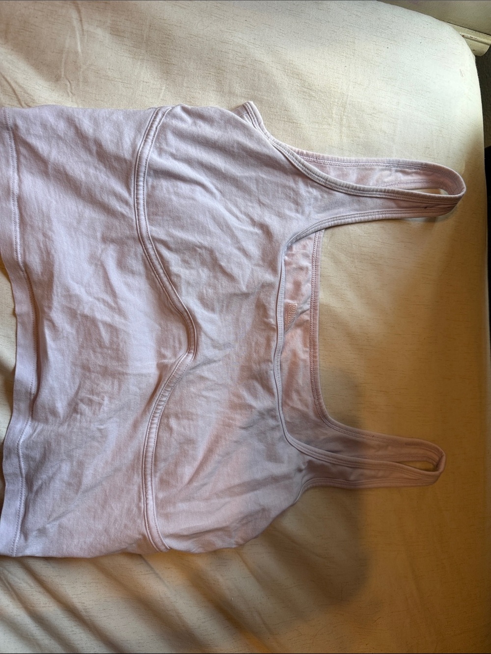 PINK Victoria's Secret Pale Pink Seamless Tank Sports Bra